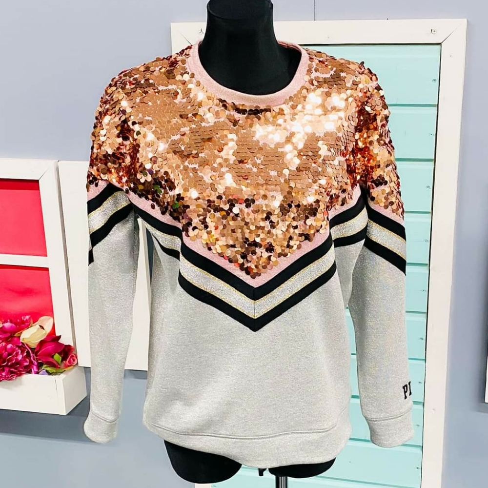 Pink by Victoria Secret Silver Sweatshirt